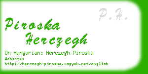 piroska herczegh business card